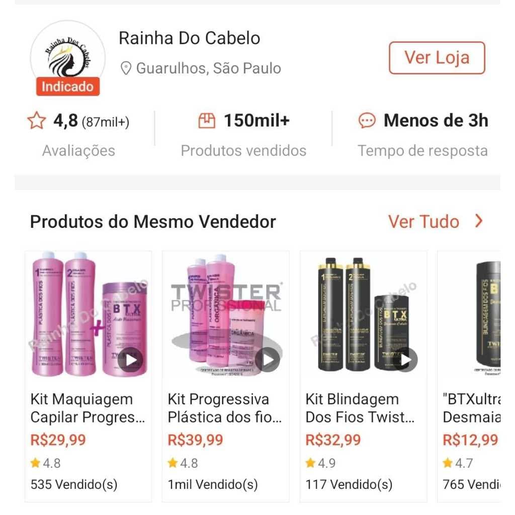 Kit Desmaia Cabelo Twister + BTX Ultra 1kg – Hidratação, Brilho e Fios sem frizz
