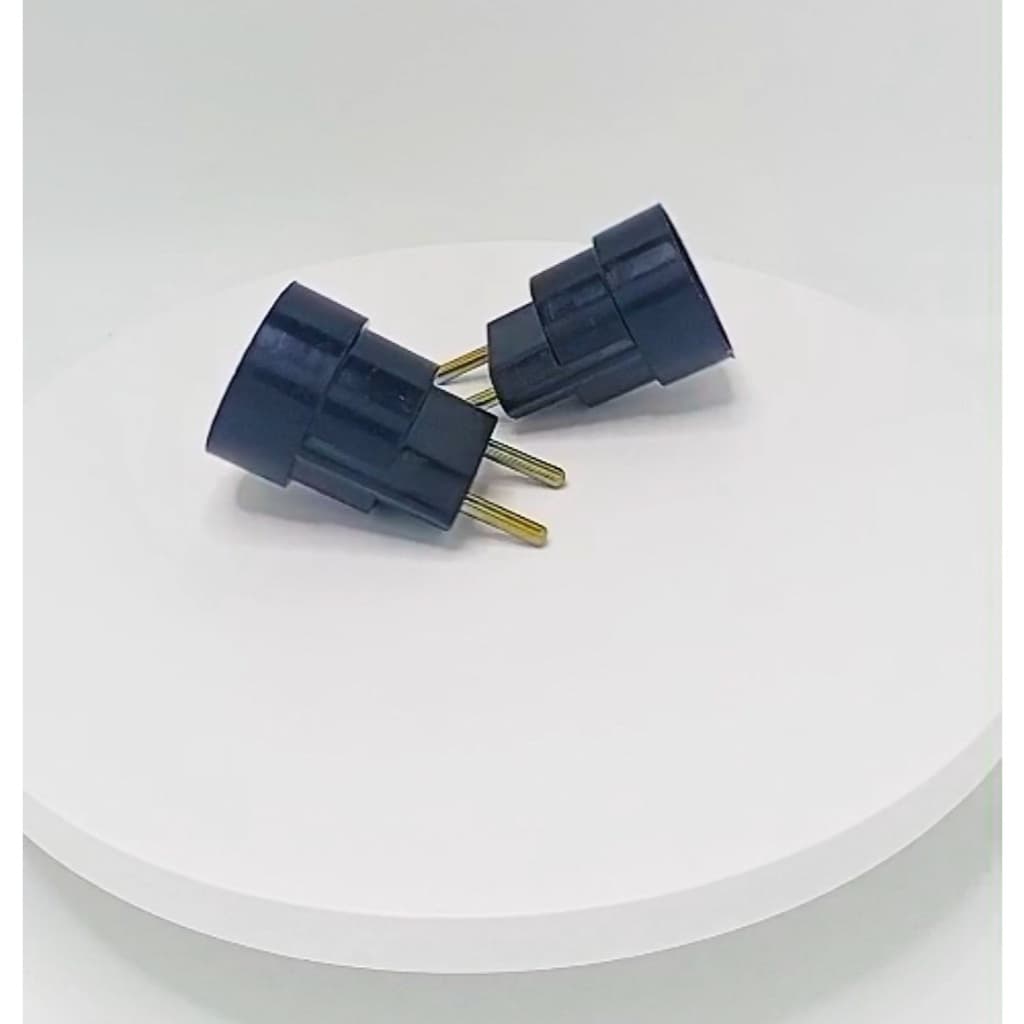 Bocal Soquete E27 com Plug Macho para Tomada – Adaptador de Lâmpada Portátil