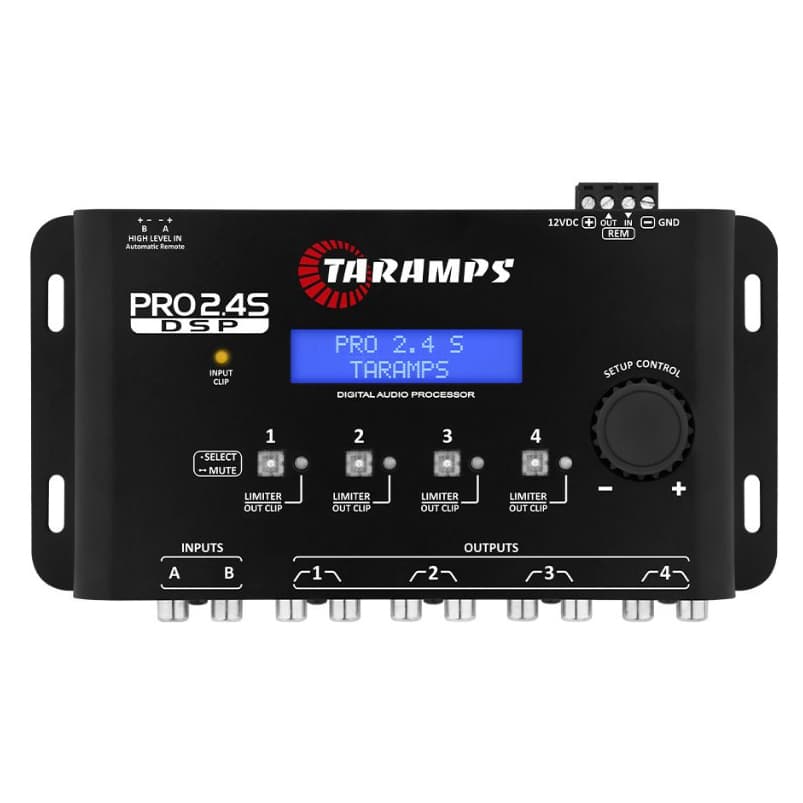 Processador de Audio Taramps Pro 2.4s Equalizador Crossover Limiter 4 canais Pro2.4 Preto ou Branco