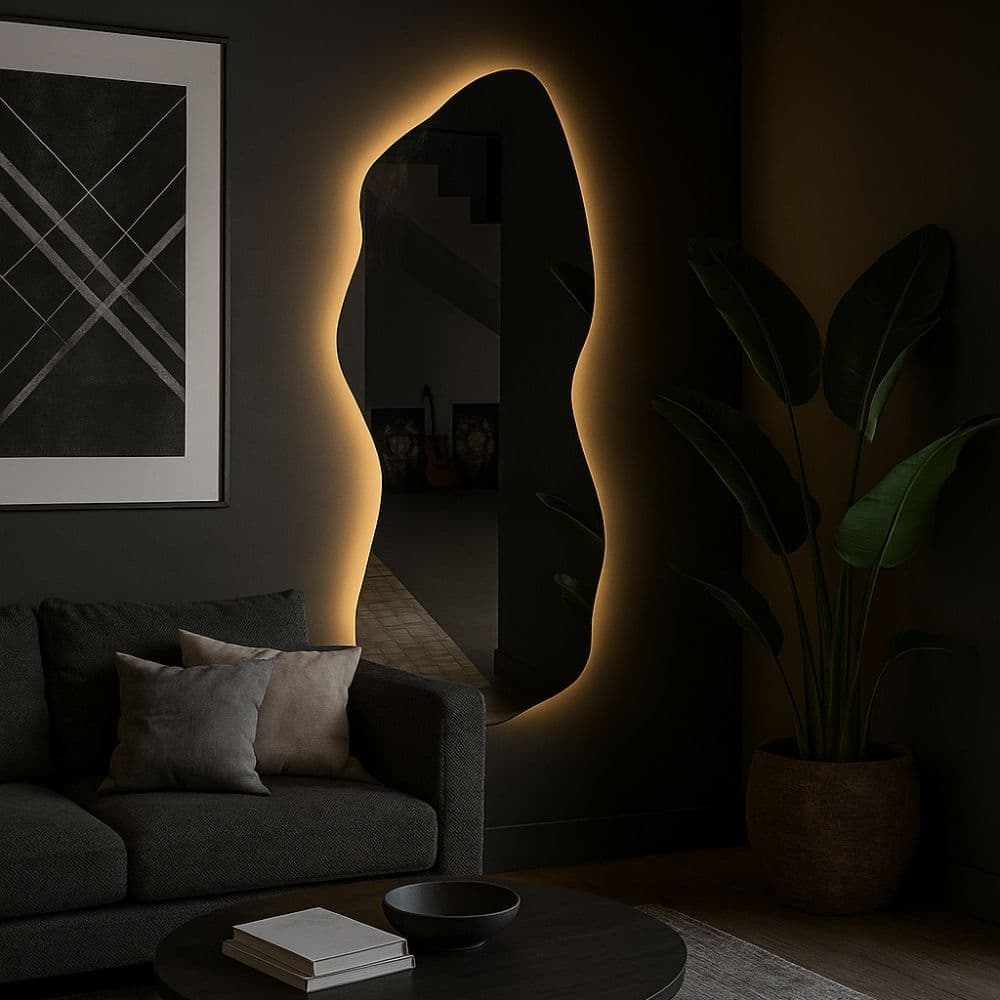 Espelho Organico Com led Espelho De Parede Espelho Grande Decorativo Para Sala Espelho Para Banheiro