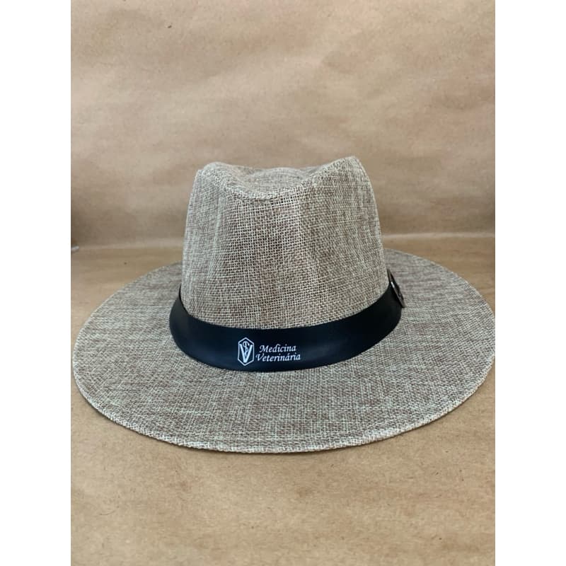 Chapéu Fibra de Bambu - Curso Medicina Veterinária logo branca