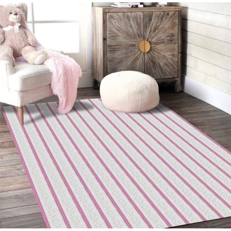 Tapete Para Sala Quarto Moderno Mandacaru 1,50 X 2,00 Rosa Antialérgico Antiacaro Moderno Funcional