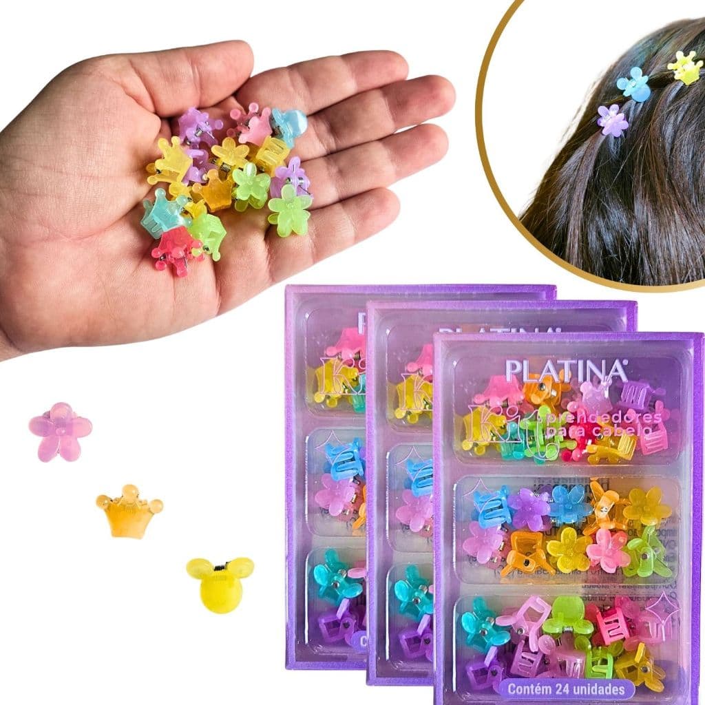 Mini Presilha Piranha Grampo de Cabelo Candy Girl Princess Hair Cabelo Maluco