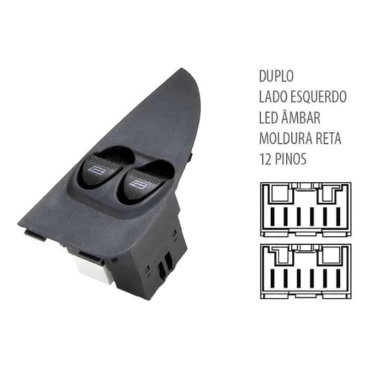Botão Vidro Eletrico Palio Fire Duplo 2001 Em Diante