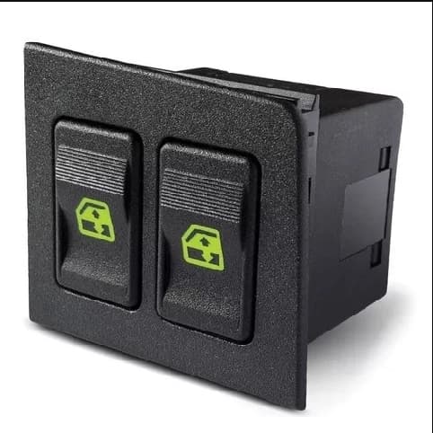Botão Interruptor Vidro Elétrico Uno Verde Duplo Esquerdo motorista