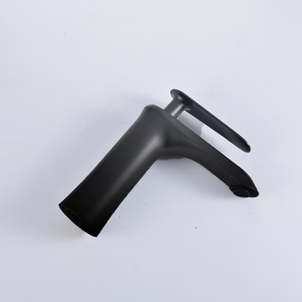Torneira de Banheiro Luxo Monocomando – Metal Resistente, Inox Preto Fosco, Design Moderno para Cuba ou Pia