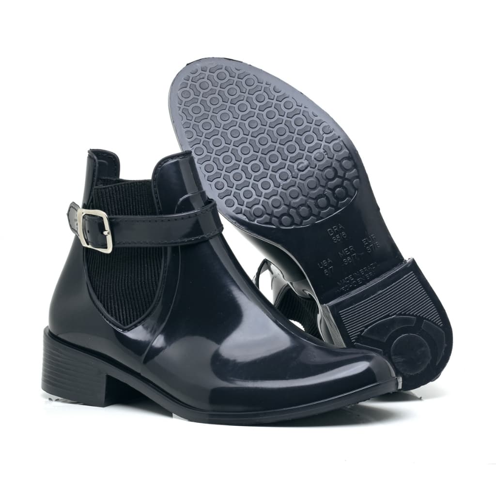 Bota Galocha Feminina Impermeável Coturno