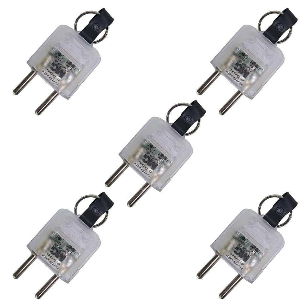 Kit 5x Plug identificador de tensão chaveiro 15661 MarGirius