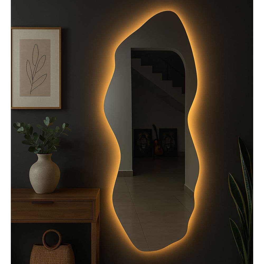 Espelho De Parede Espelho Para Quarto Organico Com Led Espelho Para Sala Espelho Para Guarda Roupa