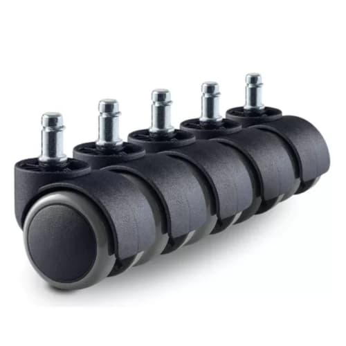 5 Rodinhas Cadeira Escritório Giratória Universal - Silicone Anti Risco