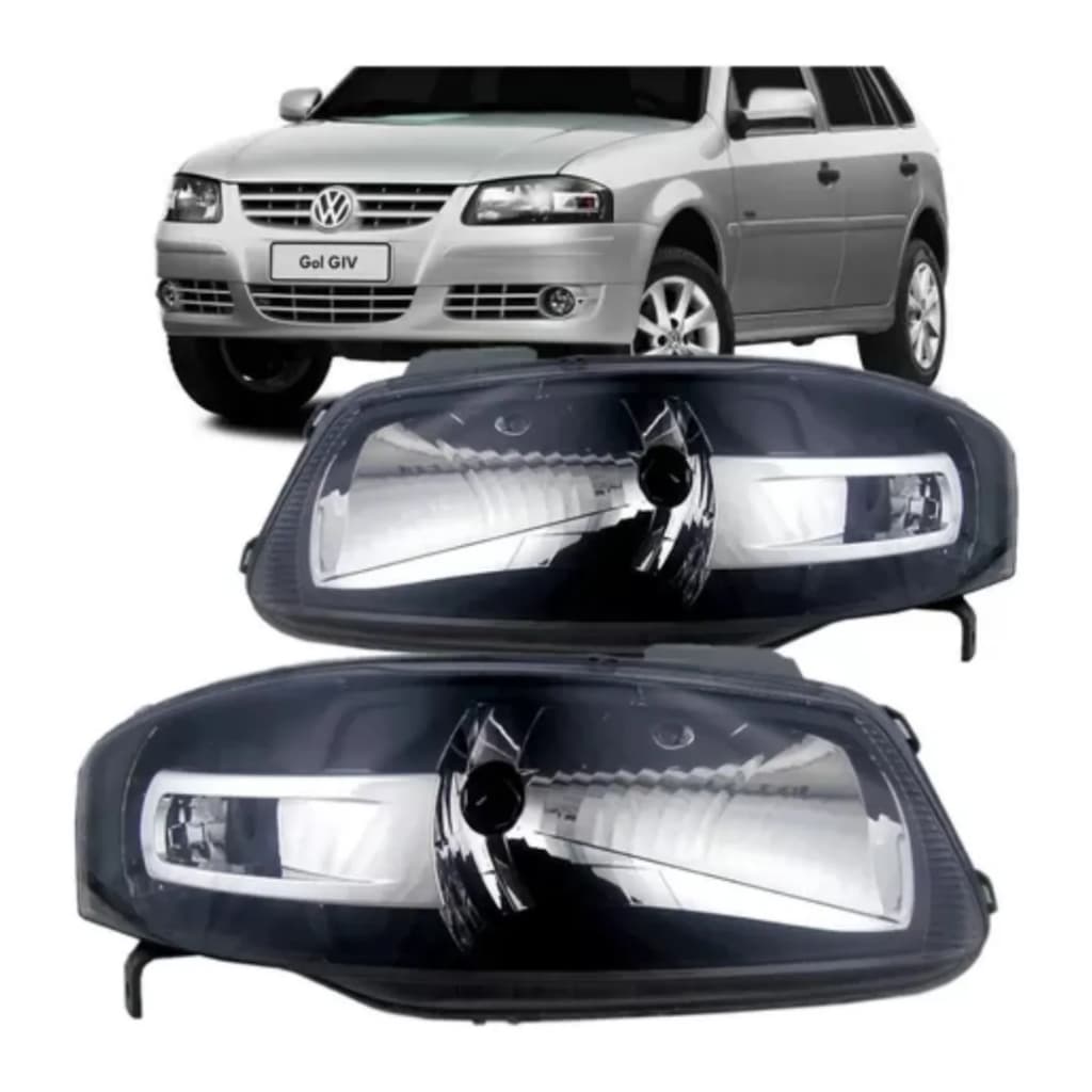PAR FAROL GOL G4 2005 2006 2007 A 2014 MASCARA NEGRA POWER