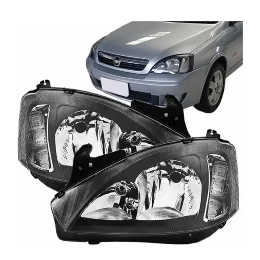 Par Farol Corsa Montana 2008 2009 2010 2011 Mascara Negra