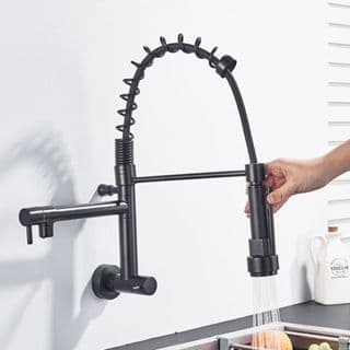 Torneira de Parede Gourmet para Cozinha – Haste Flexível, 2 Jatos, 100% Metal Resistente