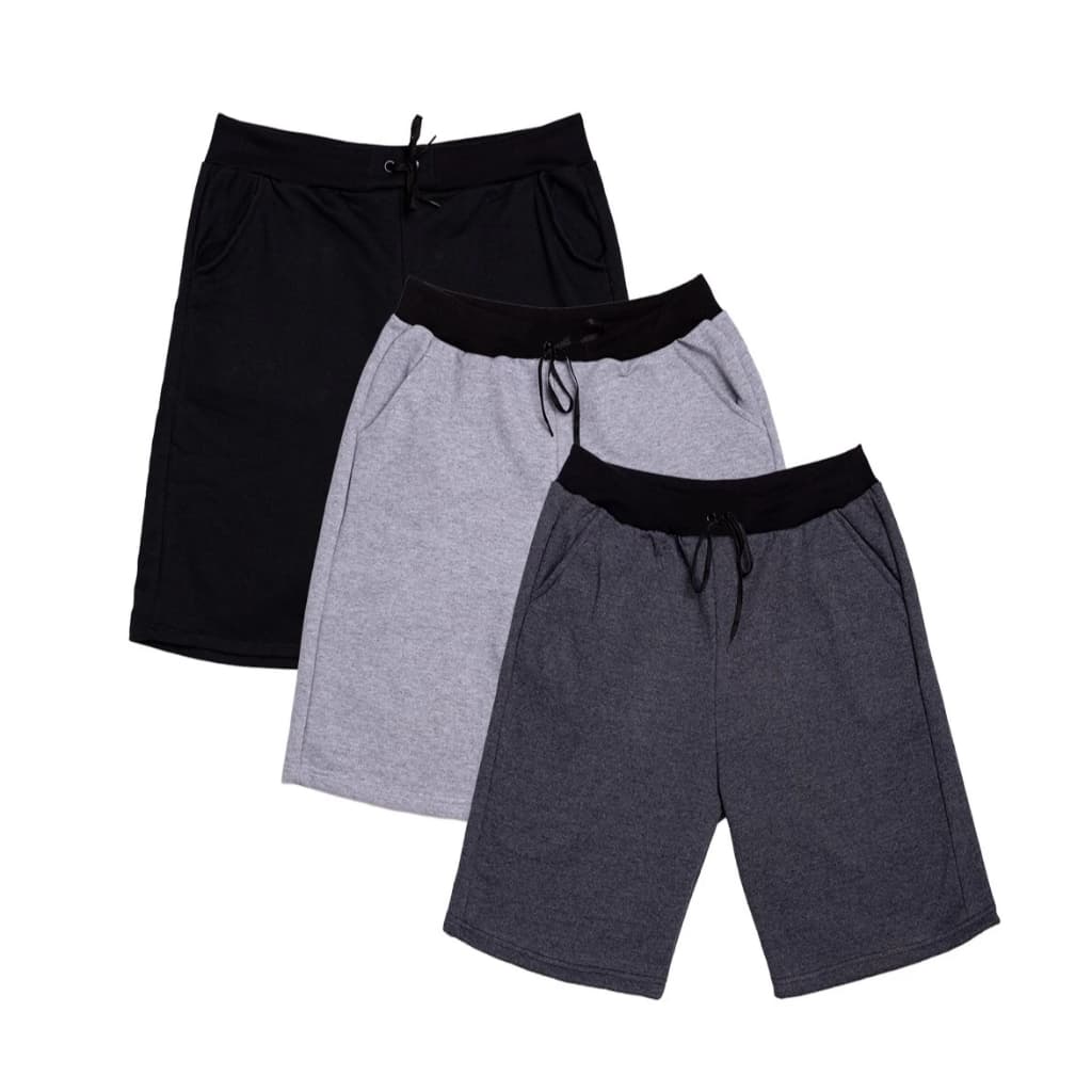 Bermudas Moletom Masculina Casual Básica Com Amarração Shorts Treino Academia