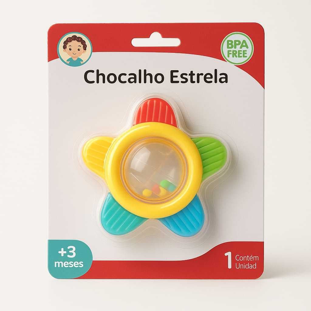 Chocalho Estrela Infantil Kids Crianças