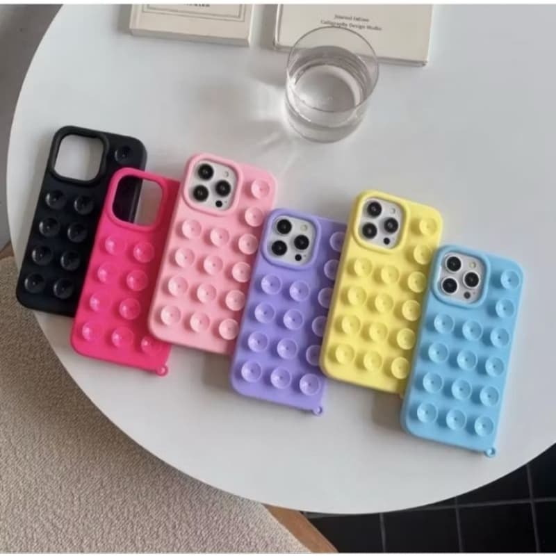 Capa Case Silicone Ventosa Virgínia Capa que Gruda diversas cores Do iPhone 11 ao 16 pro Max
