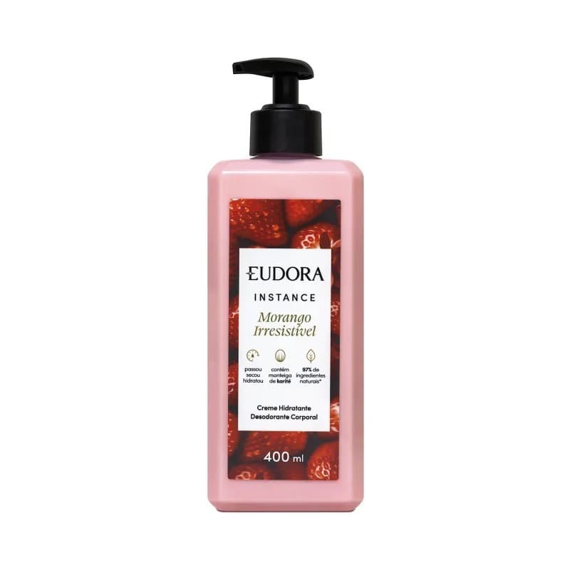 Creme Hidratante Desodorante Corporal Instance Morango Irresistível 400ml - Eudora