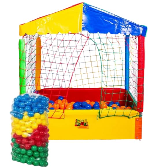 Piscina Infantil Colorida com 500 Bolinhas – Modelo 1x1m