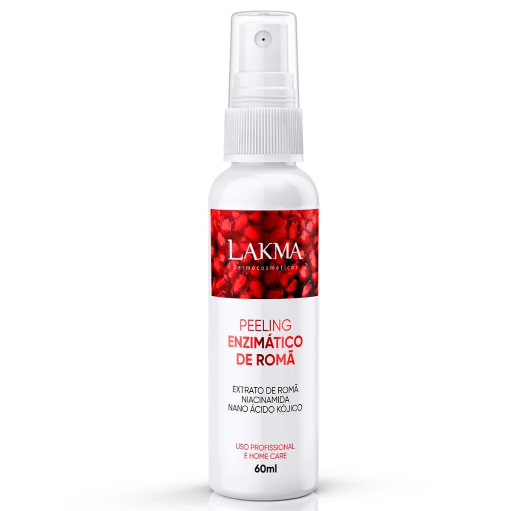 Peeling Enzimático de Romã Lakma 60ml Clareador e Renovação Celular: Profissional e Home Care