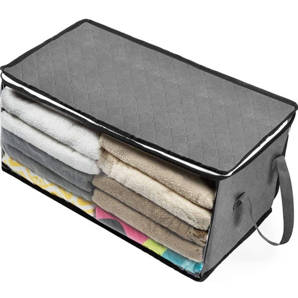Bolsa organizadora armário caixa para guardar roupas toalhas multiuso dobrável