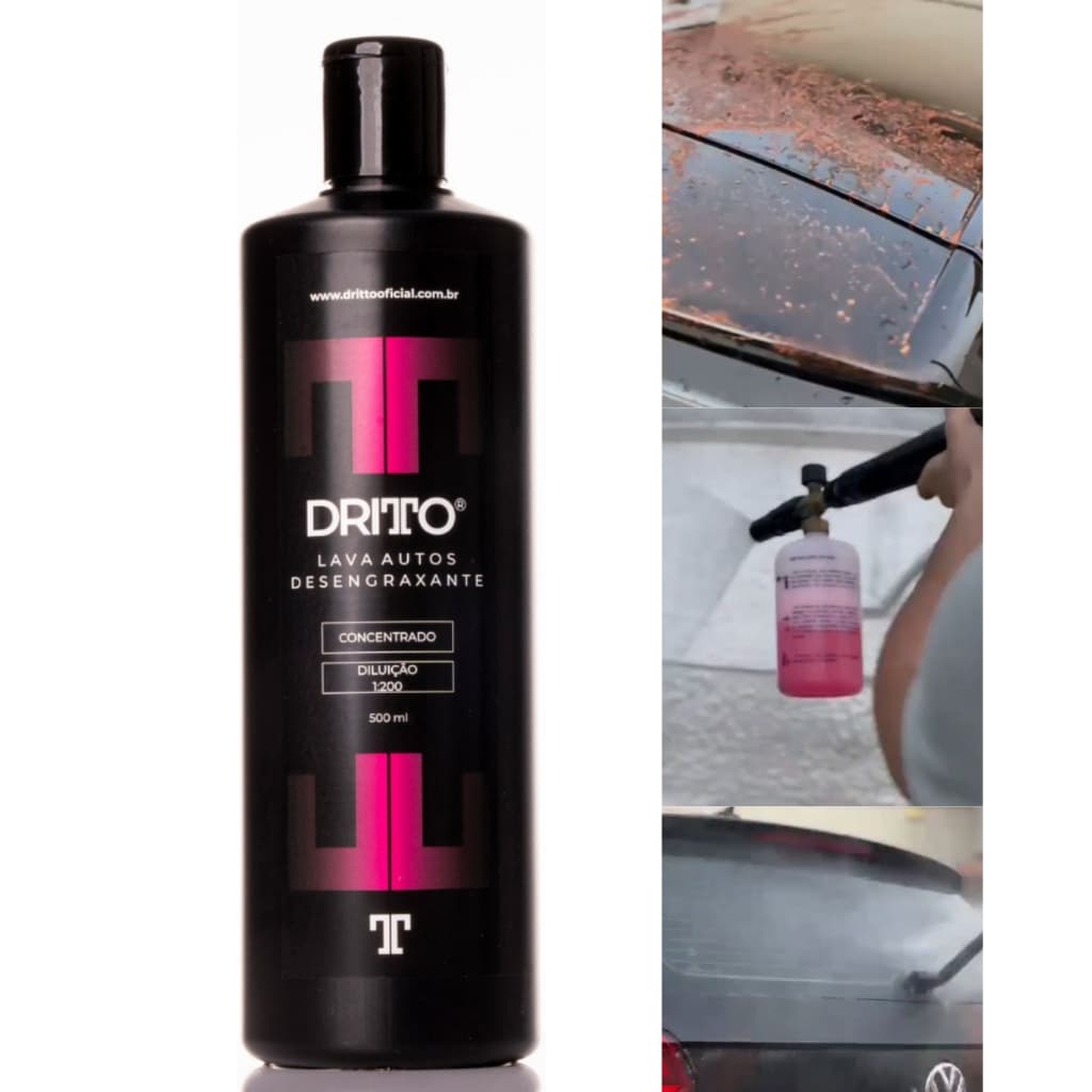 Desengraxante Automotivo Dritto 500ml | Lava Autos Forte | Diluição 1:200 | Alto Poder de Limpeza