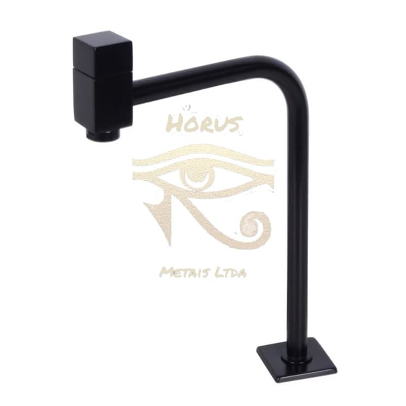 Torneira Link Lavatório Alta Quadrado Preto Fosco 90°