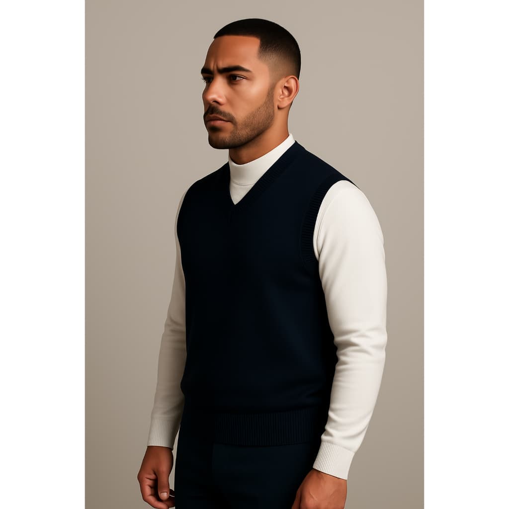 Colete de Tricô Masculino Inverno Social Casual Lã Quentinha P M G GG Cores Variadas Estilo Moderno e Sofisticado