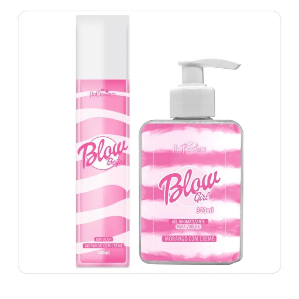 bodysplash blow beijos  180ml + gel aromatizador de virilha blow girl