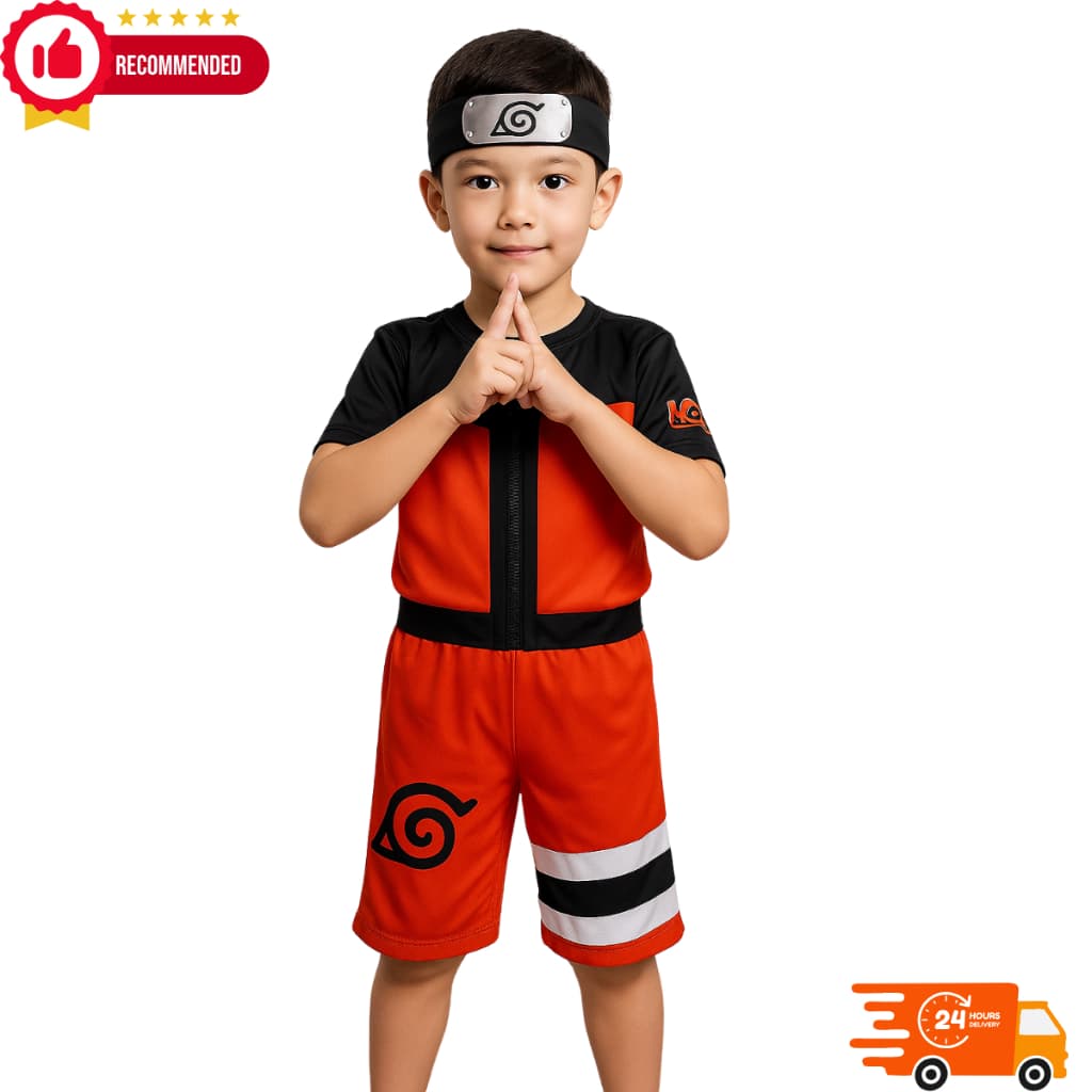 Fantasia Infantil do Naruto Com Bandana Incluso