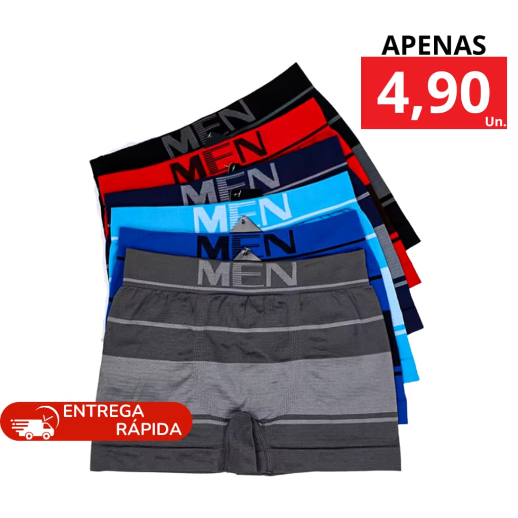Kit com 15 cuecas Boxer Microfibra box - adulto