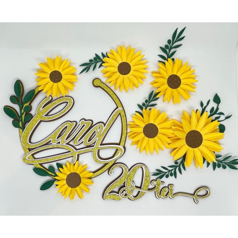 Topo de bolo Girassol. Tema Girassol Personalizado.