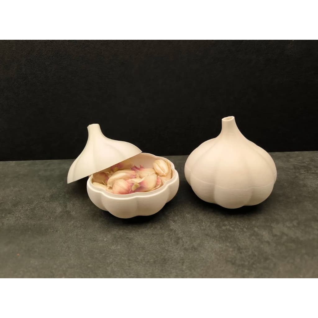 Pote de Alho Criativo em Formato de Alho – Porta Temperos Decorativo de Cozinha