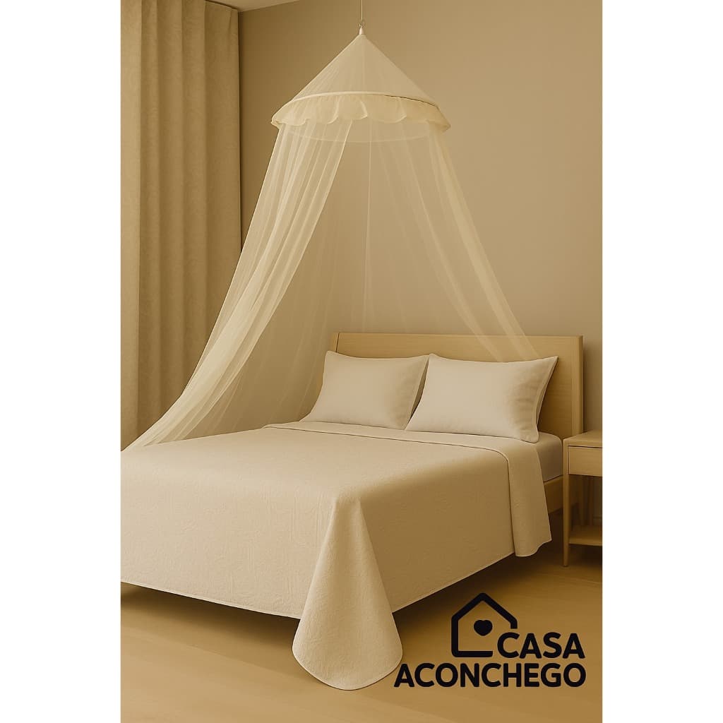 Mosquiteiro Casal e Solteiro com Elástico Filó Premium Super Resistente Proteção Total Contra Inseto