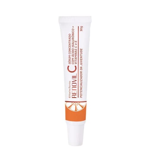 Renovil C Serum Concentrado Acido Hialuronico+vitaminas C  e Potencializador da Juventude 30 G Vitamina C Facial Abelha