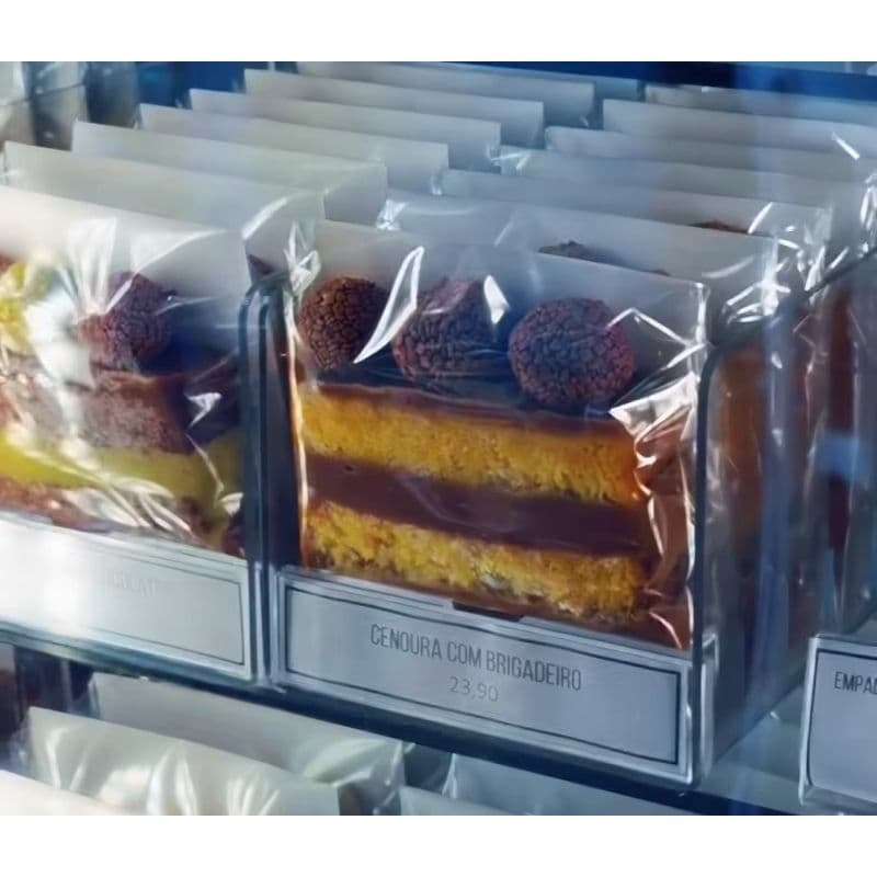 Expositor organizador para fatias de bolo Slice Cake em Acrílico para doverias e confeitarias Organização com Elegância