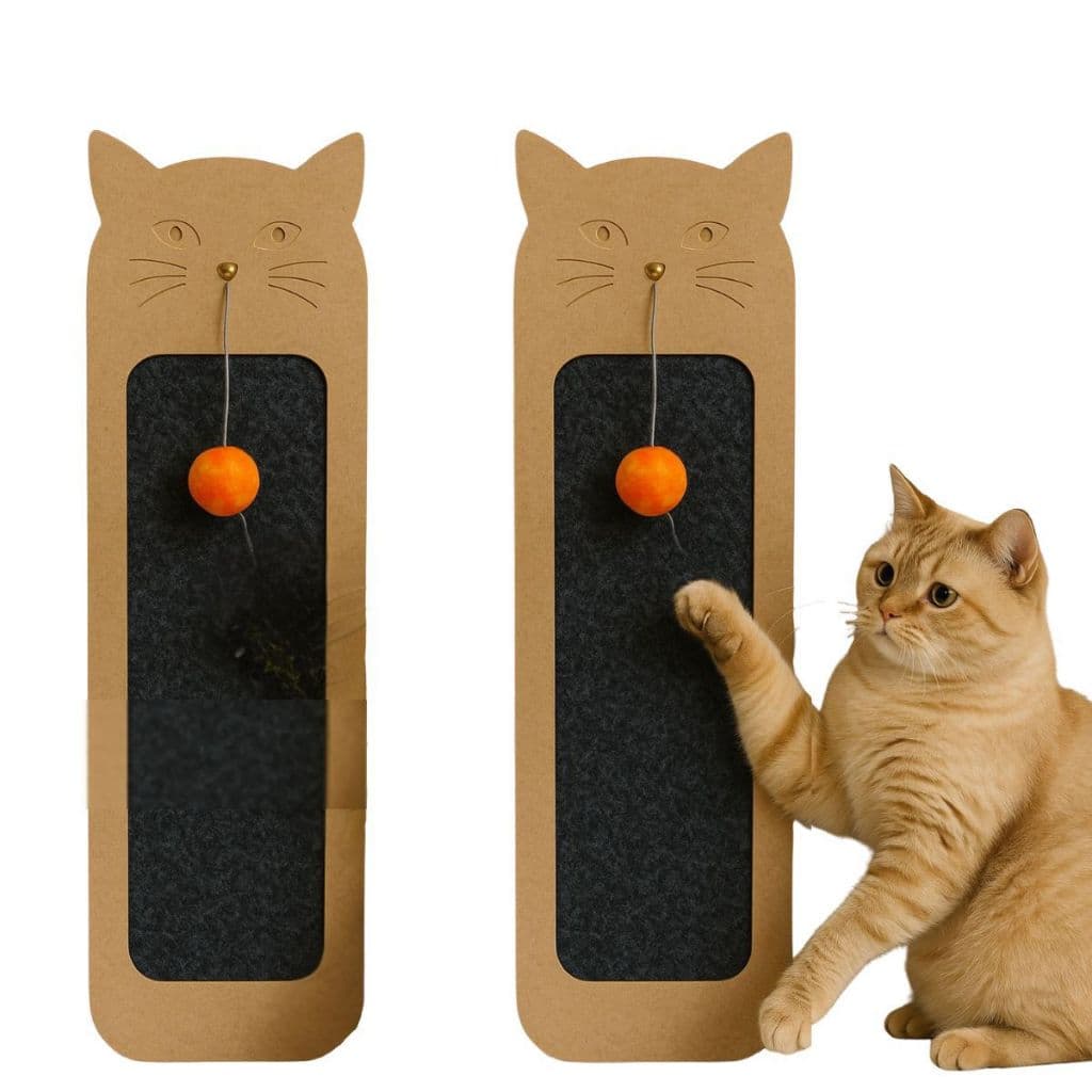 Kit 2 Arranhador de Parede para Gatos em MDF | Protege Sofás e Móveis