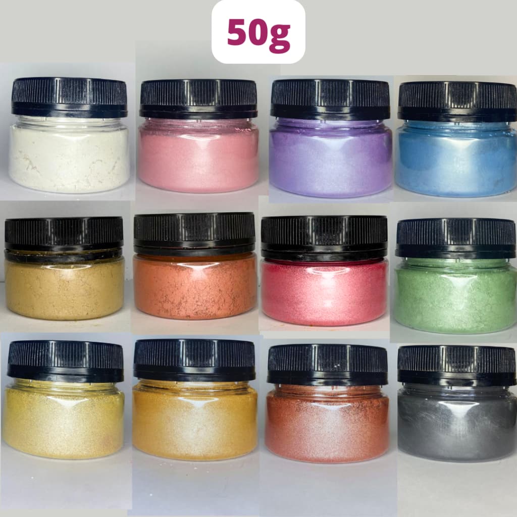 50g mica pigmento metálico perolado resina epóxi e artesanato pownder diy corante decoração corante