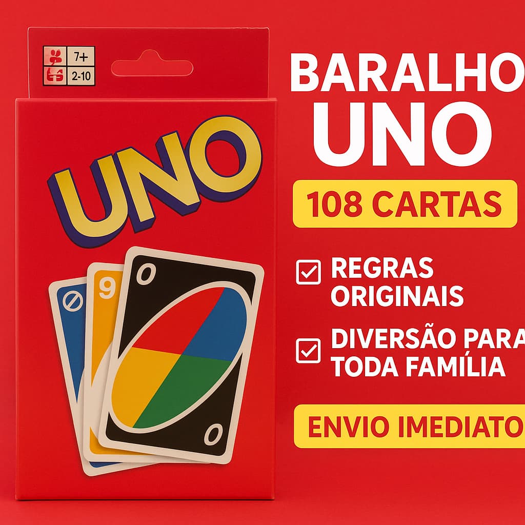 UNO Jogo de Cartas 108 Cartas – Diversão para Toda a Família!