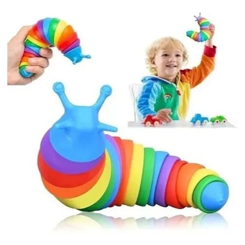 Lesma de brinquedo na ponta dos dedos, lesma lagarta, brinquedos 3D articulados