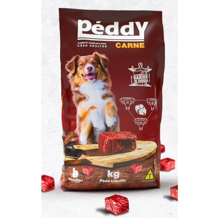 Ração Para Cachorro 15kg Peddy e Natucão Carne Cães Adultos - Ração Para Cães 10kg