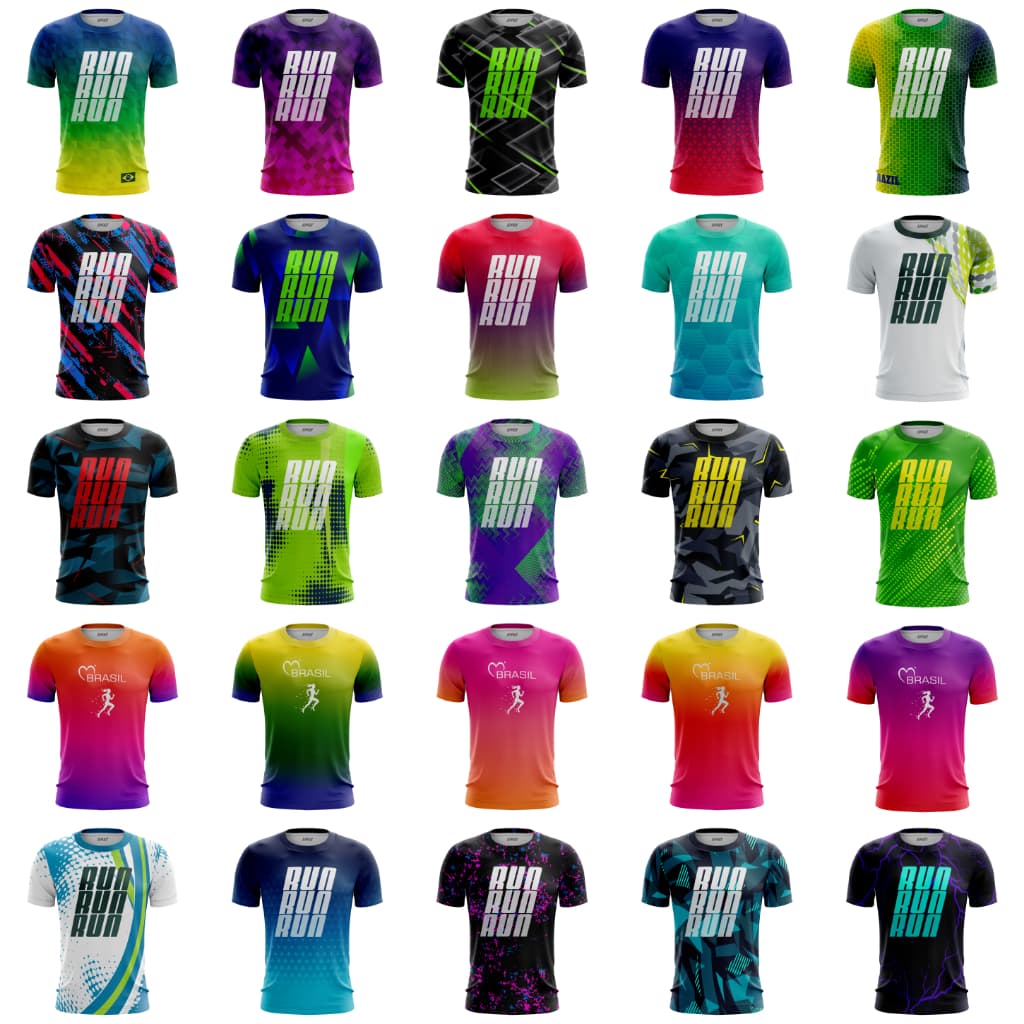Camiseta Esportiva Unissex para corrida / Academia / Maratona tecido Dry Fit Premium com proteção UV 50+