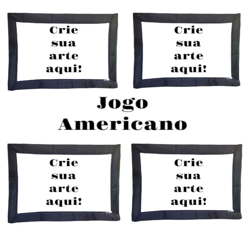 Jogo Americano sousplat personalizado ou estampado mesa de jantar