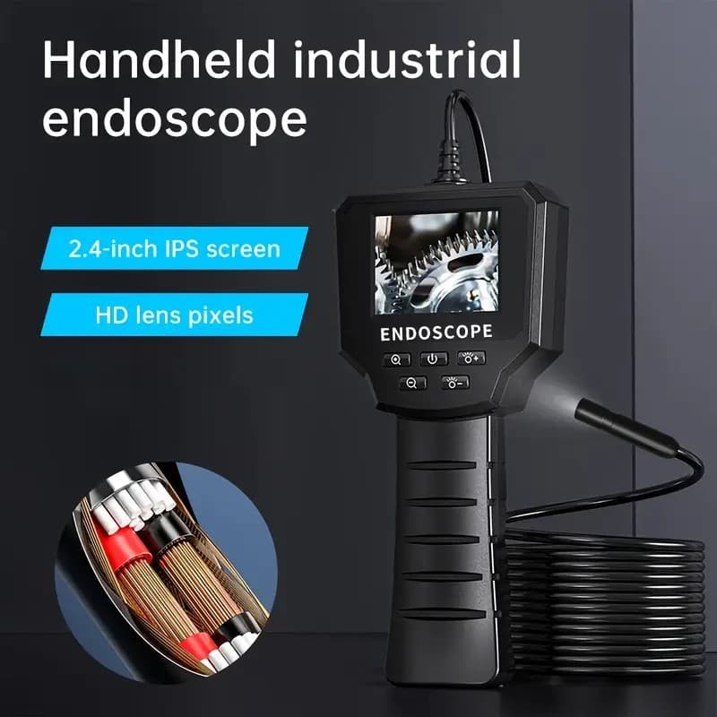 Endoscópio de inspeção automotiva de mão de 8mm, com luz LED à prova d'água e cabo de 1m ou 5m