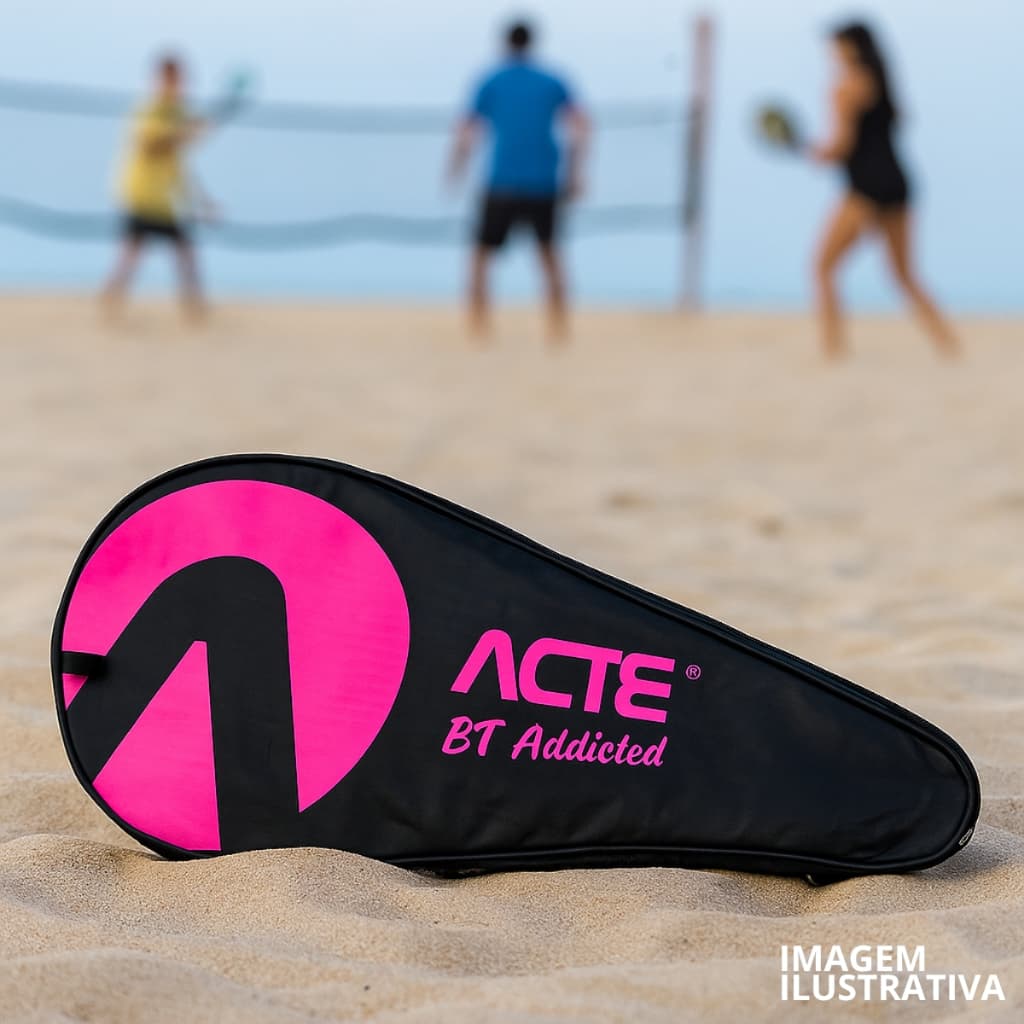 Capa Protetora Até  2 Raquetes Beach Tennis BT102 Forro Acolchoado Acte