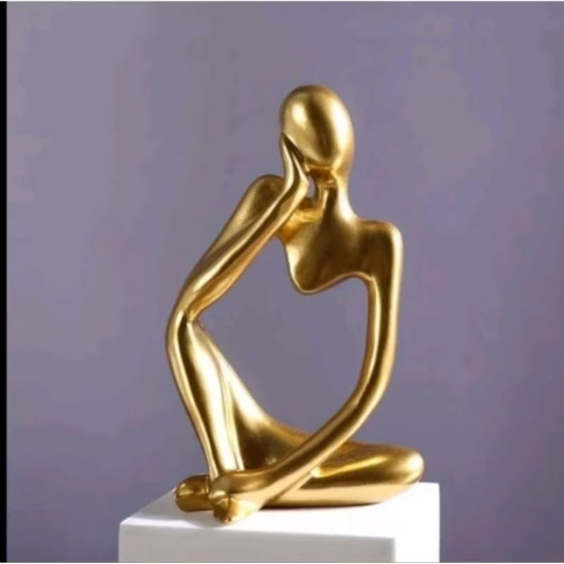 Estatua Pensante Linda Abstrata Para Decoração de Casa