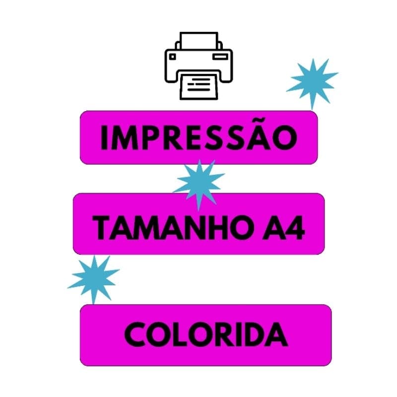 Impressão A4 Colorida Somente Frente até 250 Folhas