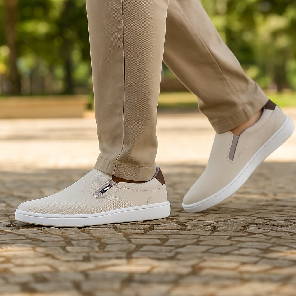 Sapatênis Masculino Slip on Clássico Macio Calce prático