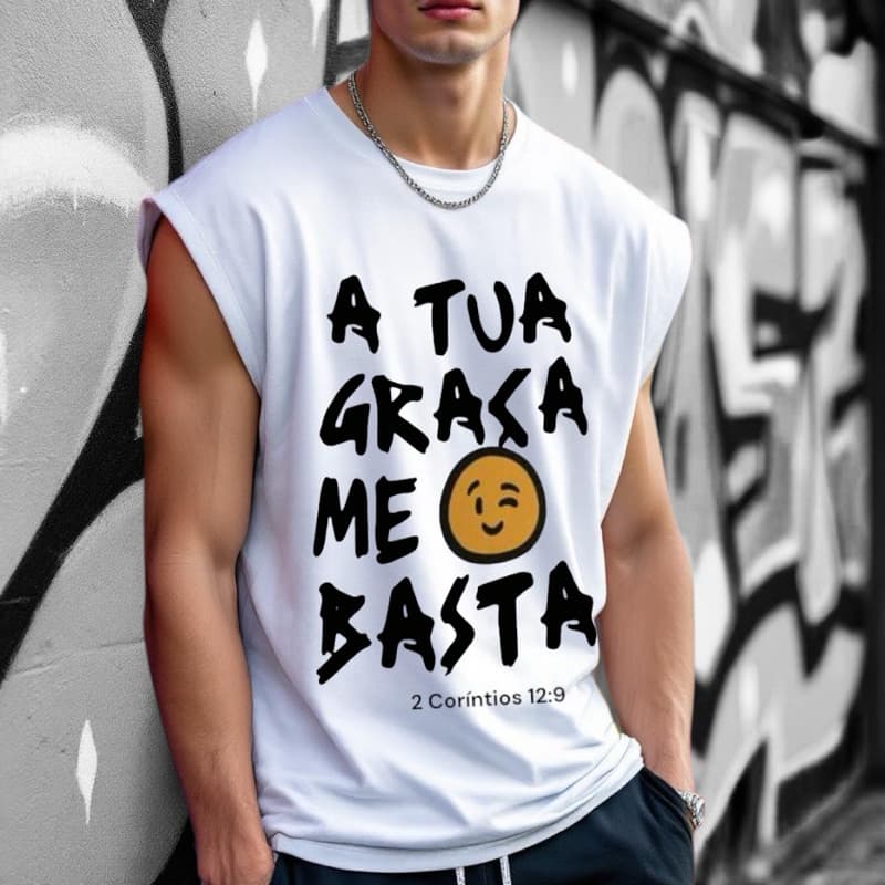 Blusa Regata Oversized Camiseta Algodão Streetwear  Moda Masculina Gospel Evangelica Jesus Treino Academia Cavada