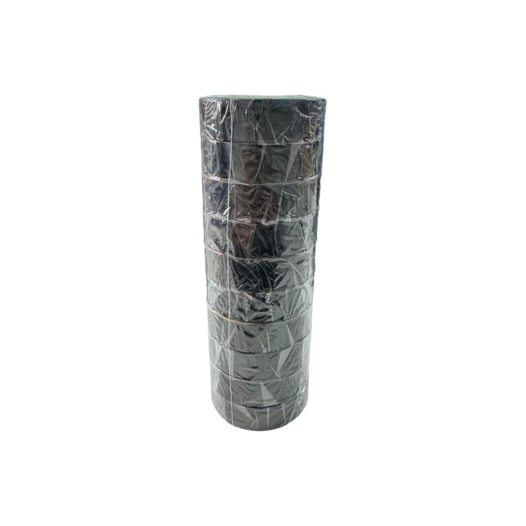 Kit Com 10 Unidades De Fita Isolante Cor Preta Alta Performance Retartador De Chama (10+FITA+ISOLANTE)