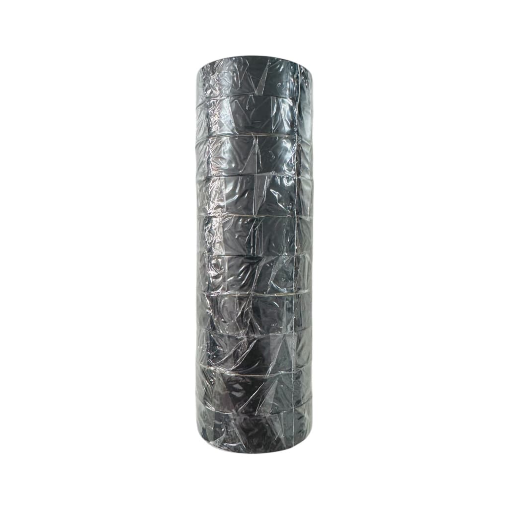 Kit Com 10 Unidades De Fita Isolante Cor Preta Alta Performance Retartador De Chama (10+FITA+ISOLANTE)